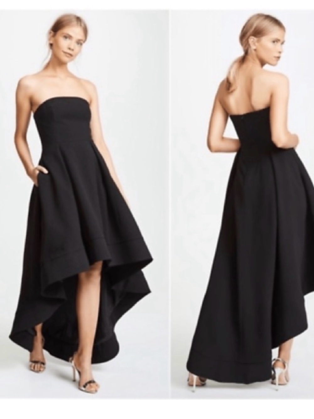 C/MEO Collective Strapless High-Low Gown - Black